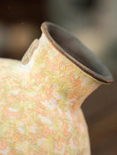 Textured Ceramic Vase for Fresh Flowers, Boho Home Decor Centerpiece by Axyaa
