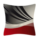 Axyaa Black Red Geometric Abstract Cushion Cover for Stylish Home Decor