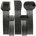 Axyaa 30-Piece Stainless Steel Matte Gold Cutlery Set & Tableware Kit