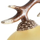 Axyaa Retro Antlers Chandelier: Resin Restaurant LED Lighting Fixture