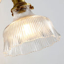 Axyaa Clear Glass Wall Light Fixture with Pull Chain Switch & LED Rotation