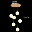 Axyaa Modern Duplex Staircase Pendant Light - Villa Magic Bean Style