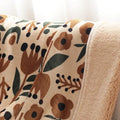 Axyaa Striped Print Double Layer Flannel Sofa Blanket for Warmth and Style