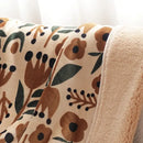 Axyaa Striped Print Double Layer Flannel Sofa Blanket for Warmth and Style