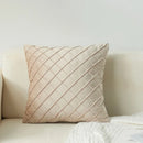 Axyaa Velvet Diamond Check Pattern Throw Pillowcase for Stylish Home Decor
