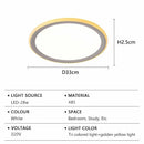 Axyaa Ultra-Thin Circular LED Ceiling Light for Home Decor Lighting