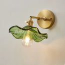 Nordic Glass Wall Lamp Rotatable Brass Sconce - Axyaa