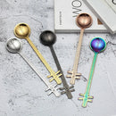 Axyaa Titanium-Plated Guitar Spoon - Music Bar Creative Gift - Stainless Steel