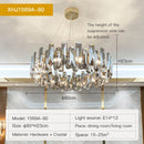 Axyaa Crystal Chandelier Pendant Lamp: Modern Luxury for Dining, Bedroom, Kitchen, Living Room