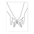 Axyaa Couple Love Kiss Line Drawing Canvas Painting Nordic Living Room Decor