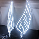 Axyaa Angel Wing Pink Neon LED Sign for Girl Bedroom and Wedding Decor