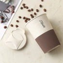 Axyaa Double Wall Travel Coffee Cup with Lid - Portable Wheat Straw Material
