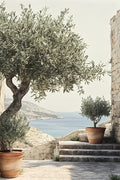 Elegant Olive Tree & Lemon Canvas Poster for Dormitory Home Decor by Axyaa.