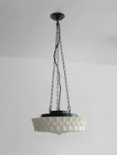 Axyaa Milk White Glass LED Pendant Light - Retro Ceiling Lamp
