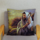 Axyaa Jesus Christ Soft Plush Cushion Cover 45*45 Throw Pillow Case Home Decor