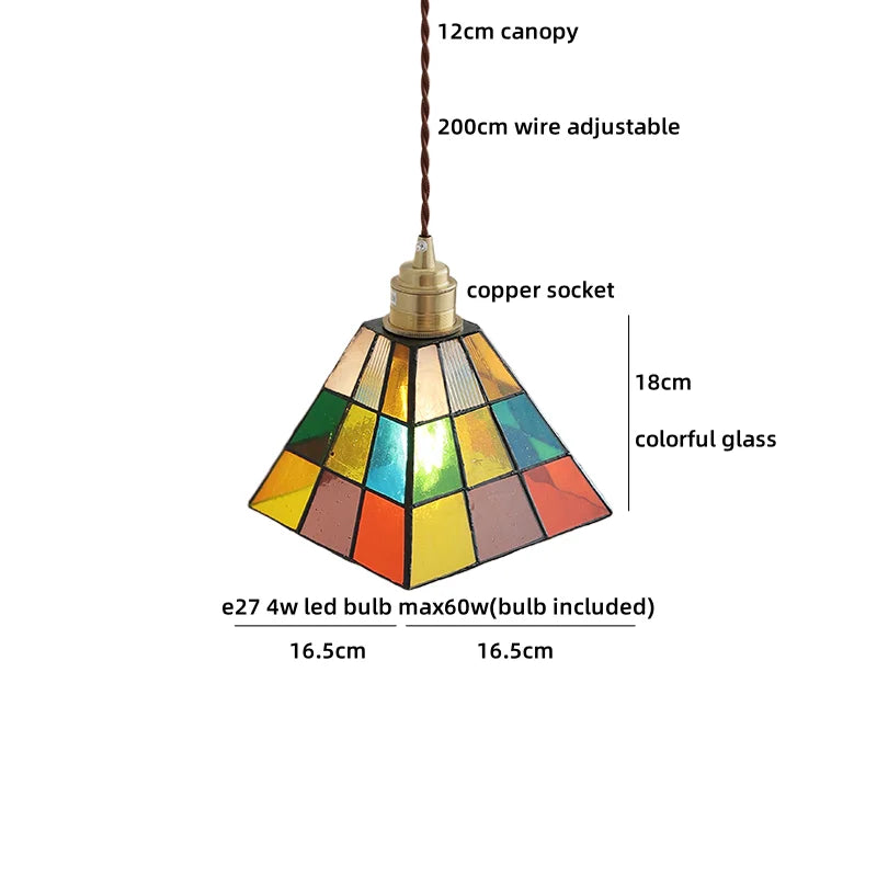 Axyaa Ceramic Wood Copper LED Pendant Light - Japan Style Chandelier