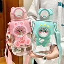 Axyaa Dinosaur Kids Straw Water Bottle