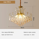 Axyaa Crystal E14 LED Pendant Lights: Romantic, Luxury, Art Decor Suspended Lamp