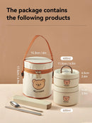 Axyaa Stainless Steel Insulated Lunch Box Food Container for Students & Office Workers.