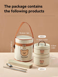 Axyaa Stainless Steel Insulated Lunch Box - Microwave Safe Bento Container