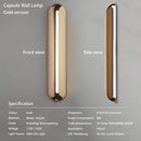 Axyaa Futuristic Capsule Glow Wall Sconce | Contemporary Stylish Luxury Lighting Fixture