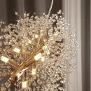 Axyaa Nordic Crystal Dandelion Chandelier Pendant Light for Kitchen Island Dining Room