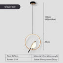 Axyaa Nordic Magpie LED Pendant Lamps Silver Gold Bird Hanging Light