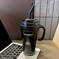 Axyaa 650ml Stainless Steel Thermal Cup with Handle and Straw