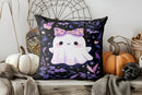 Colorful Ghost & Pumpkin Pillow Cover for Sofa, Bedroom, Car by Axyaa