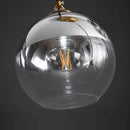 Axyaa Industrial Glass Pendant Lamp: Smoke Gray, Amber Gold, Silver Options