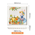 Axyaa Pumpkin Rabbit Ceramic Plate Set