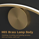 Axyaa Modern Brass LED Wall Lamp Living Room Bedroom Stairs Nordic Simple Copper Interior Wall Light