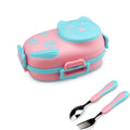 Axyaa Kids Bento Box Set Cute Cartoon Stainless Steel Leakproof Lunch Container