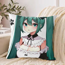 Axyaa 40*40 Hatsune Miku Pillow Cover Set for Stylish Bed Decor