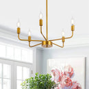 Axyaa Iron Chandelier: Modern Living Room Dining Room Lamp