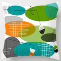 Colorful Blocks Geometric Abstract Pattern Cushion Cover by Axyaa