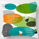 Colorful Blocks Geometric Abstract Pattern Cushion Cover by Axyaa
