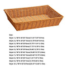 Axyaa Rattan Wicker Serving Baskets - 10 Sizes for Bread, Fruit, Vegetables