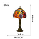 Axyaa Stained Glass Table Lamp: European Style Home Decor Reading Light for Living Room Bedroom