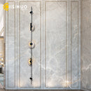 Axyaa Marble LED Wall Lights: Modern Black Metal Sconces for Home Decoration