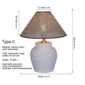 Axyaa Nordic Ceramic Table Lamp for Modern Living Space with LED Desk Light