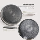 Axyaa 316 Stainless Steel Wok Pan for Induction Gas Stove Cooking