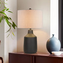 Axyaa Cement Bedside Table Lamp: Japanese Wabi Sabi Style for Bedroom, Living Room, Study