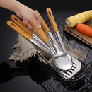 Axyaa Stainless Steel Utensils Set - Spatula, Spoon, Shovel, Colander - Kitchen Cookware