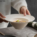 Axyaa Frosted Ceramic Soup Dessert Pasta Fruit Salad Molecular Cuisine Bowl