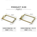 Axya Golden Metal Mirror Tray for Home Decor & Organization