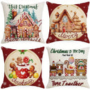 Gingerbread House & Candy Pillows Cushion Cover by Axyaa for Sofa, Bedroom, Car