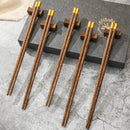 Axyaa Natural Wood Chopsticks Set - High Quality Sushi Tableware Gift Box