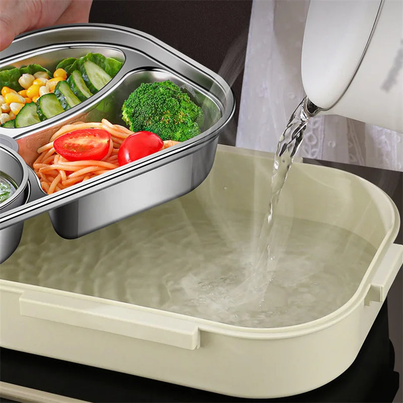 Axyaa Stainless Steel Insulated Lunch Box Set with Bag