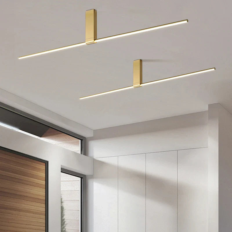 Axyaa 120cm Long Ceiling Lamps - Gold, Black, White Options